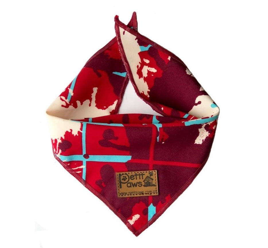 Pañoleta Roja Manchas Petit Paws - Pañoletas para Perros y Gatos