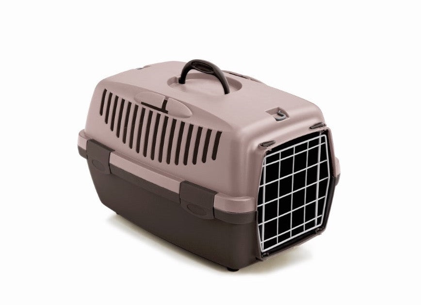 Stefanplast Gulliver 1 con Puerta de Metal Rosa - Guacales para Perros y Gatos