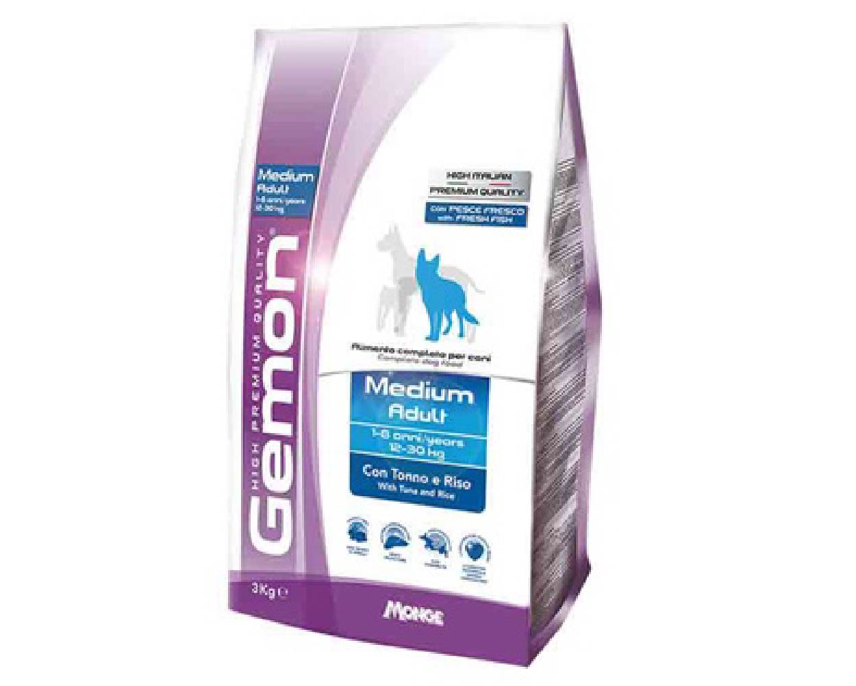 Gemon Medium Adult Tuna and Rice - Alimento para Perros