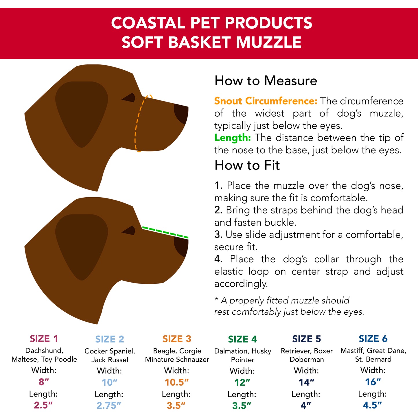 Coastal Bozal Soft Basket - Bozales para Perro