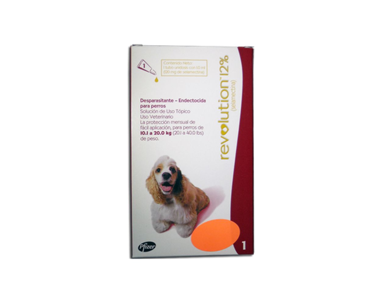 Revolution 12% para Perros de 10.1 Kg a 20 Kg (1.0 ML) - Antipulgas para Perros