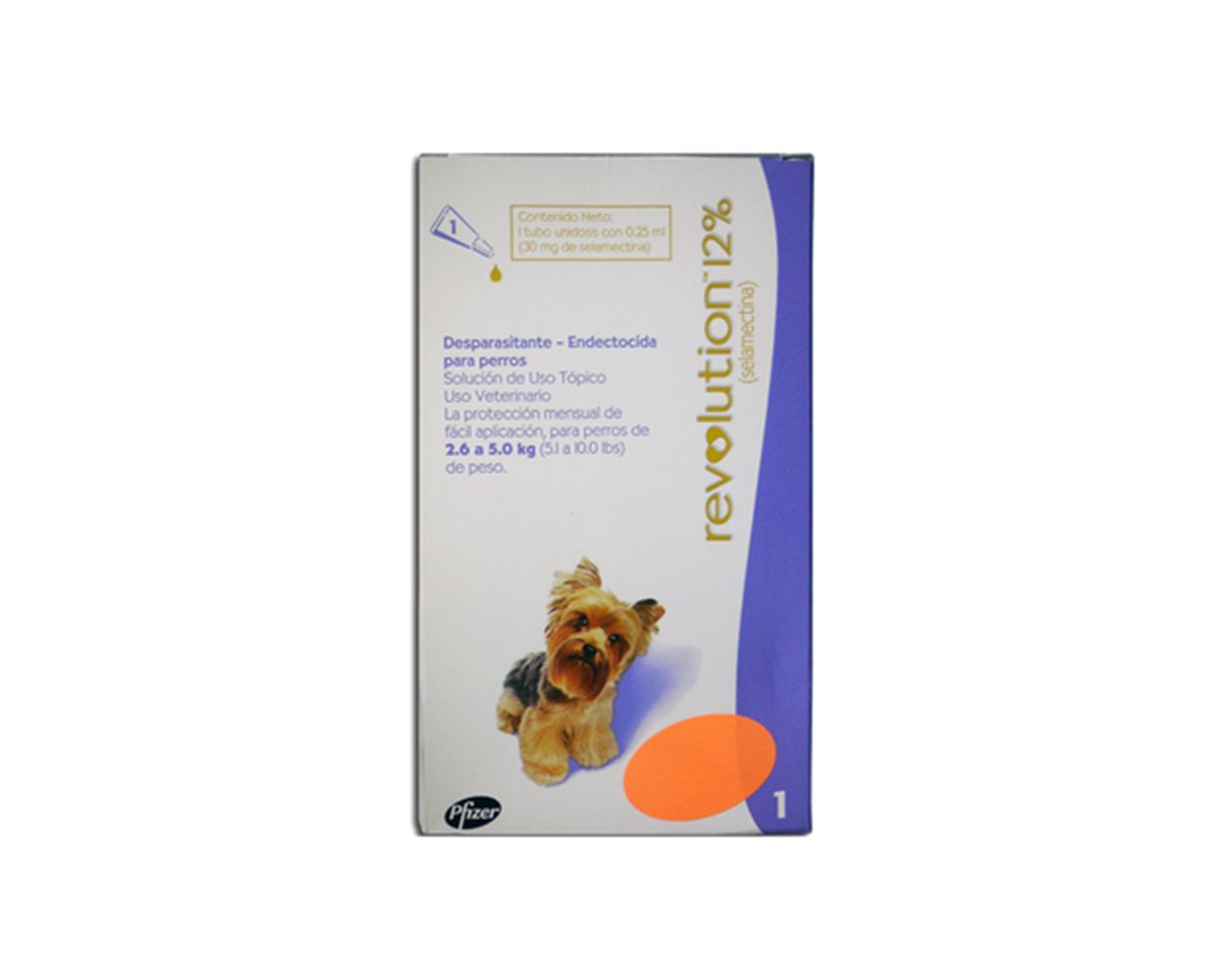 Revolution 12% para Perros de 2.6 Kg a 5 Kg - Antipulgas para Perros