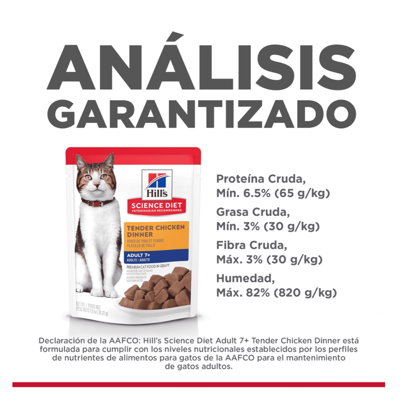 Hills Senior 7+ Tender Chicken Dinner Pouch - Alimento Húmedo para Gatos