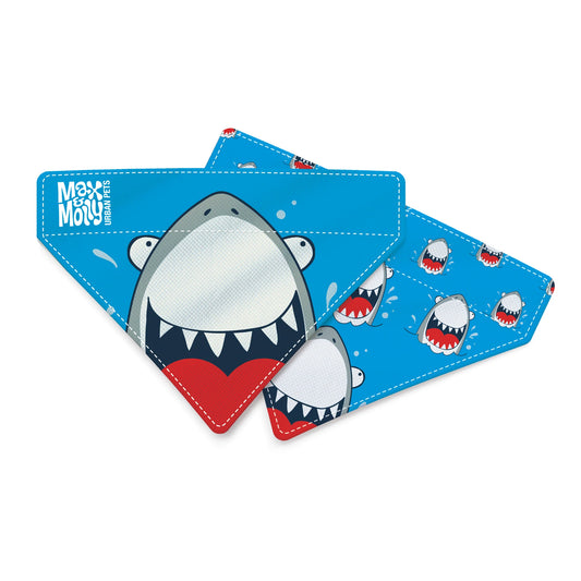Max and Molly Bandana Frenzy The Shark - Pañoletas para perros y Gatos