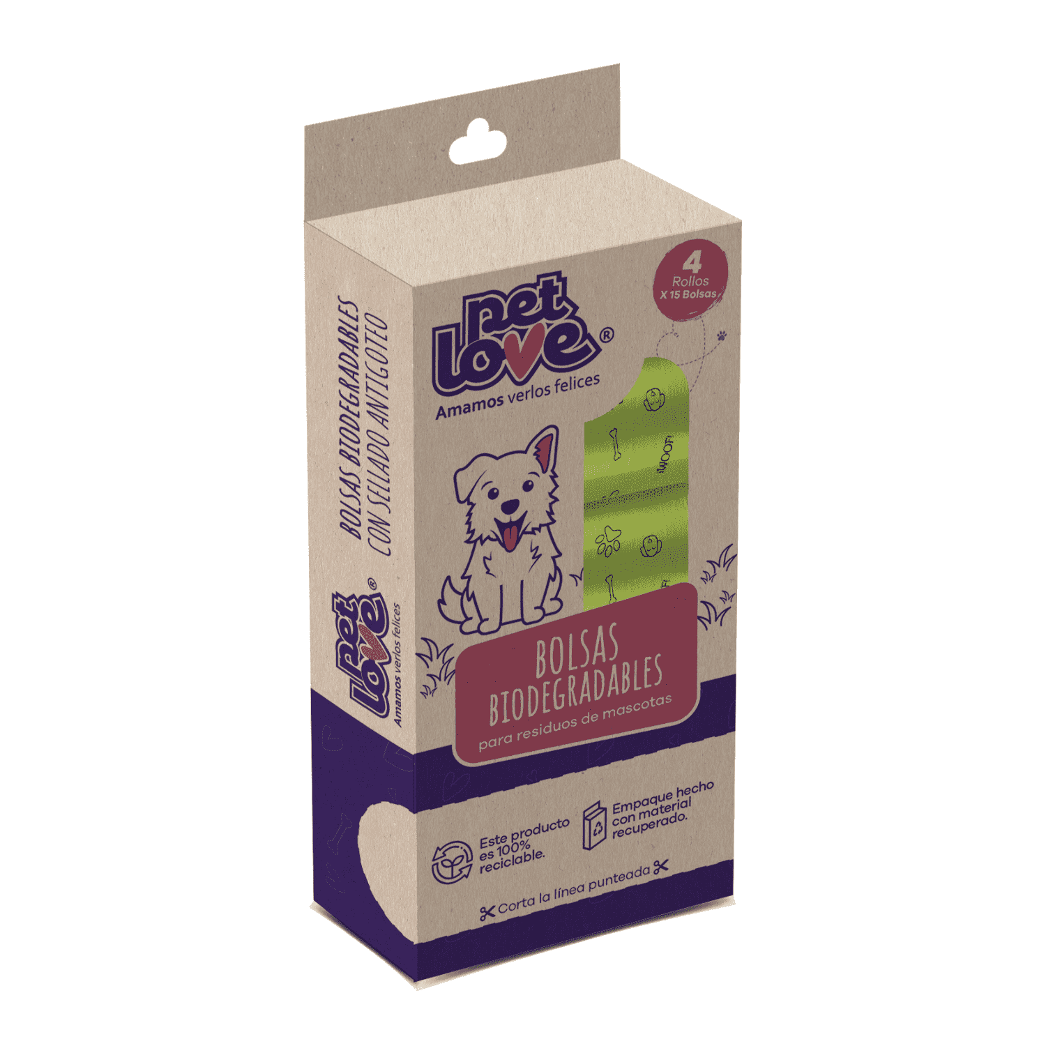 Bolsas Ecológicas Pet Love - Bolsas Biodegradables para Mascotas