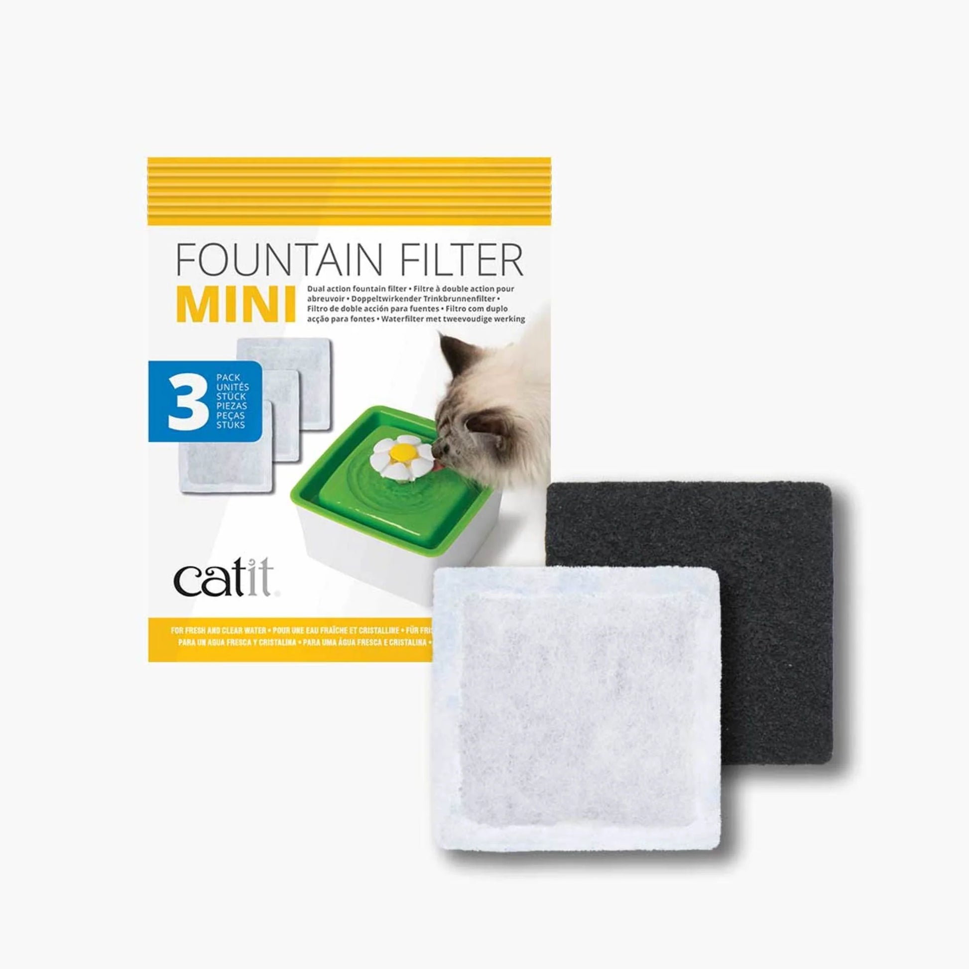 Catit Filtro Mini Flower Fountain 1.5 Litros (3 Unidades) - Fuentes para Gatos