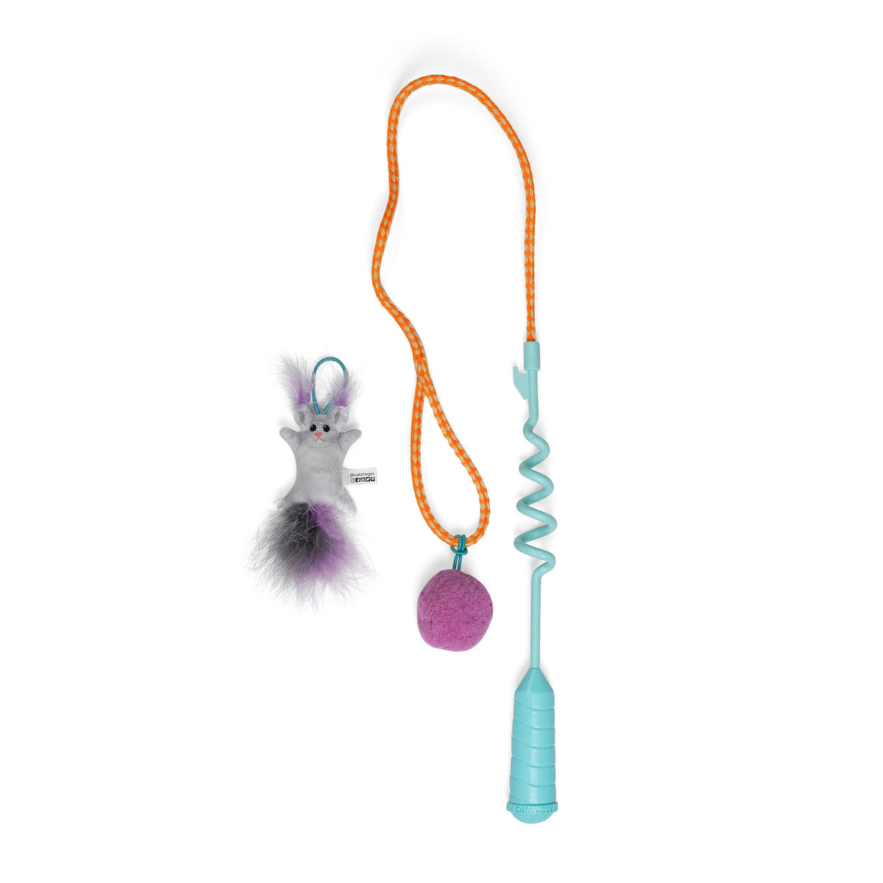 Catstages Cat-apult Spring Wand Cat Teaser Wand - Juguetes para Gatos