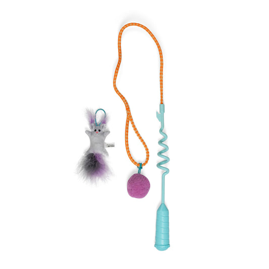 Catstages Cat-apult Spring Wand Cat Teaser Wand - Juguetes para Gatos