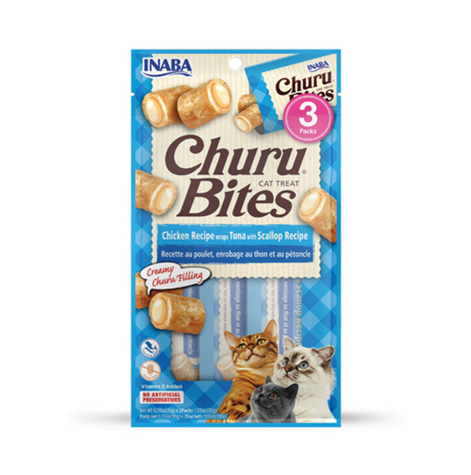 Churu Bites Tuna with Scallop - Snacks para Gatos