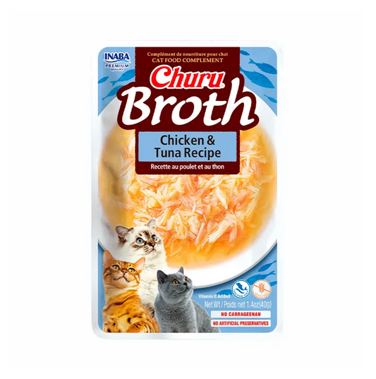 Churu Cat Broth Chicken and Tuna Recipe - Alimento Húmedo para Gatos