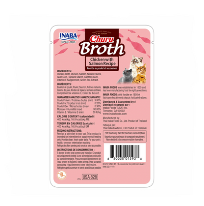 Churu Cat Broth Pollo con Salmón - Alimento Húmedo para Gatos