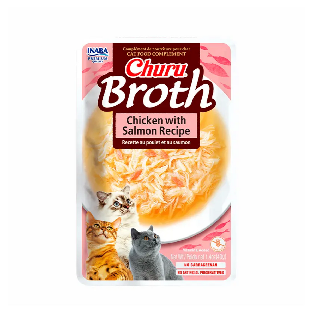 Churu Cat Broth Pollo con Salmón - Alimento Húmedo para Gatos