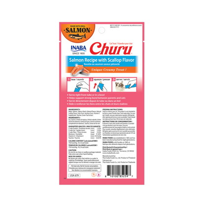 Churu Cat Salmon Recipe with Scallop Flavor - Snacks para Gatos