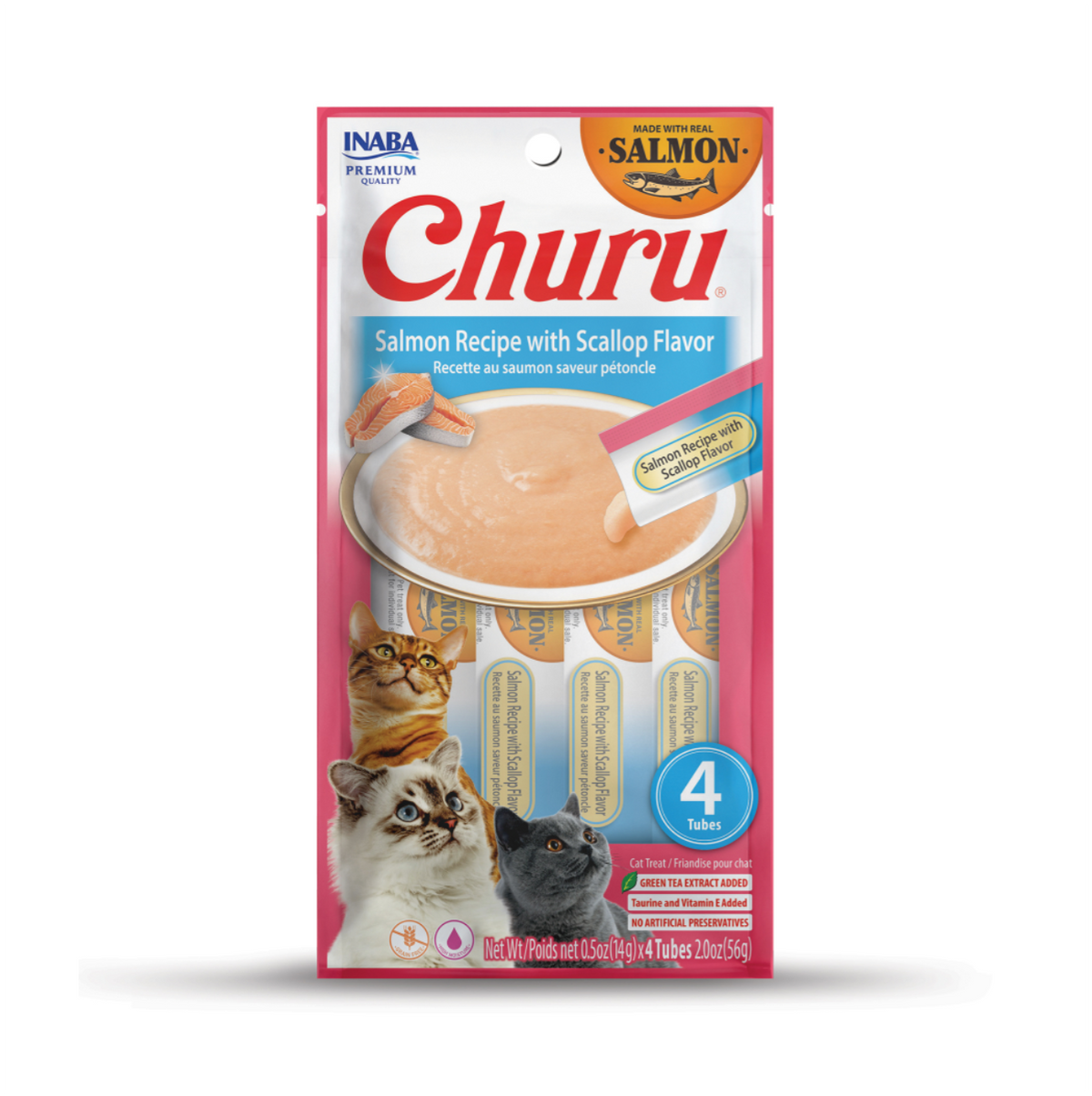Churu Cat Salmon Recipe with Scallop Flavor - Snacks para Gatos