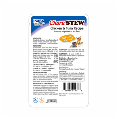 Churu Cat Stew Chicken and Tuna Recipe - Alimento Húmedo para Gatos