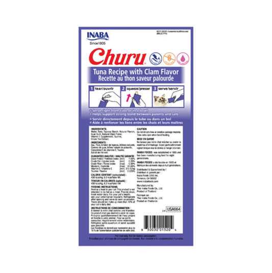 Churu Cat Tuna Recipe with Clam Flavor - Snacks para Gatos
