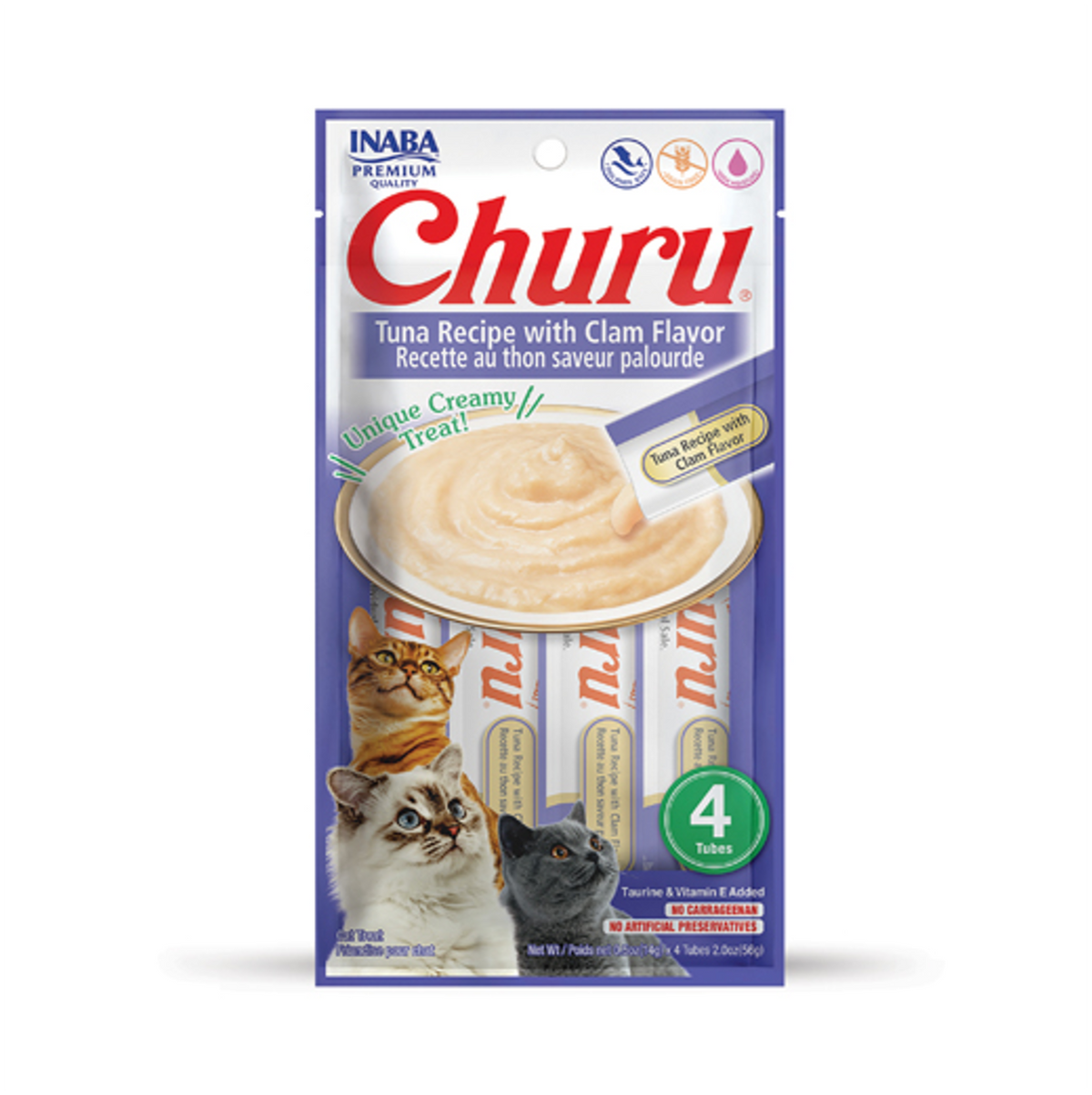 Churu Cat Tuna Recipe with Clam Flavor - Snacks para Gatos