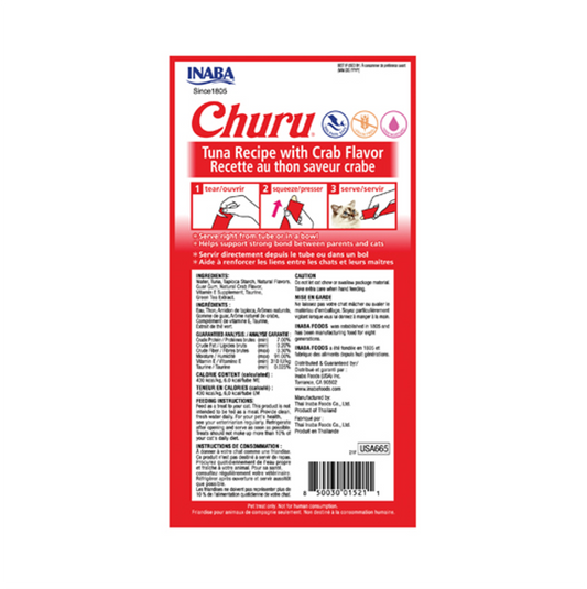 Churu Cat Tuna Recipe with Crab Flavor - Snacks para Gatos