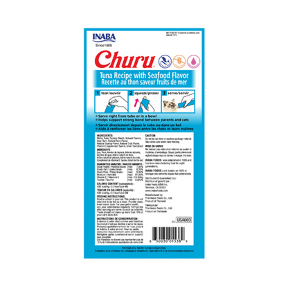 Churu Cat Tuna Recipe with Seafood Flavor - Snacks para Gatos