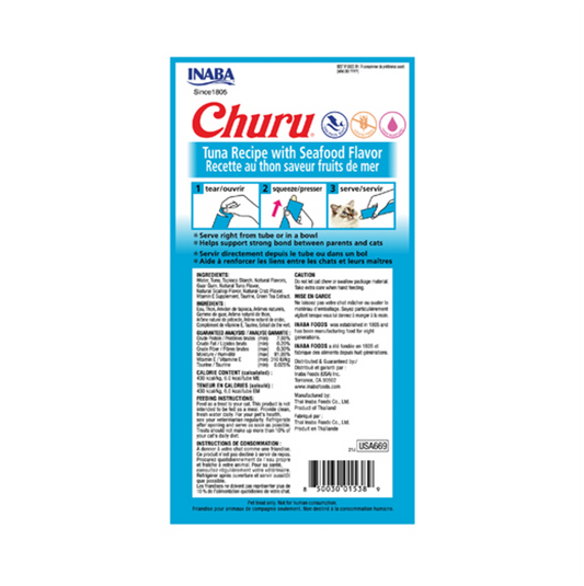 Churu Cat Tuna Recipe with Seafood Flavor - Snacks para Gatos