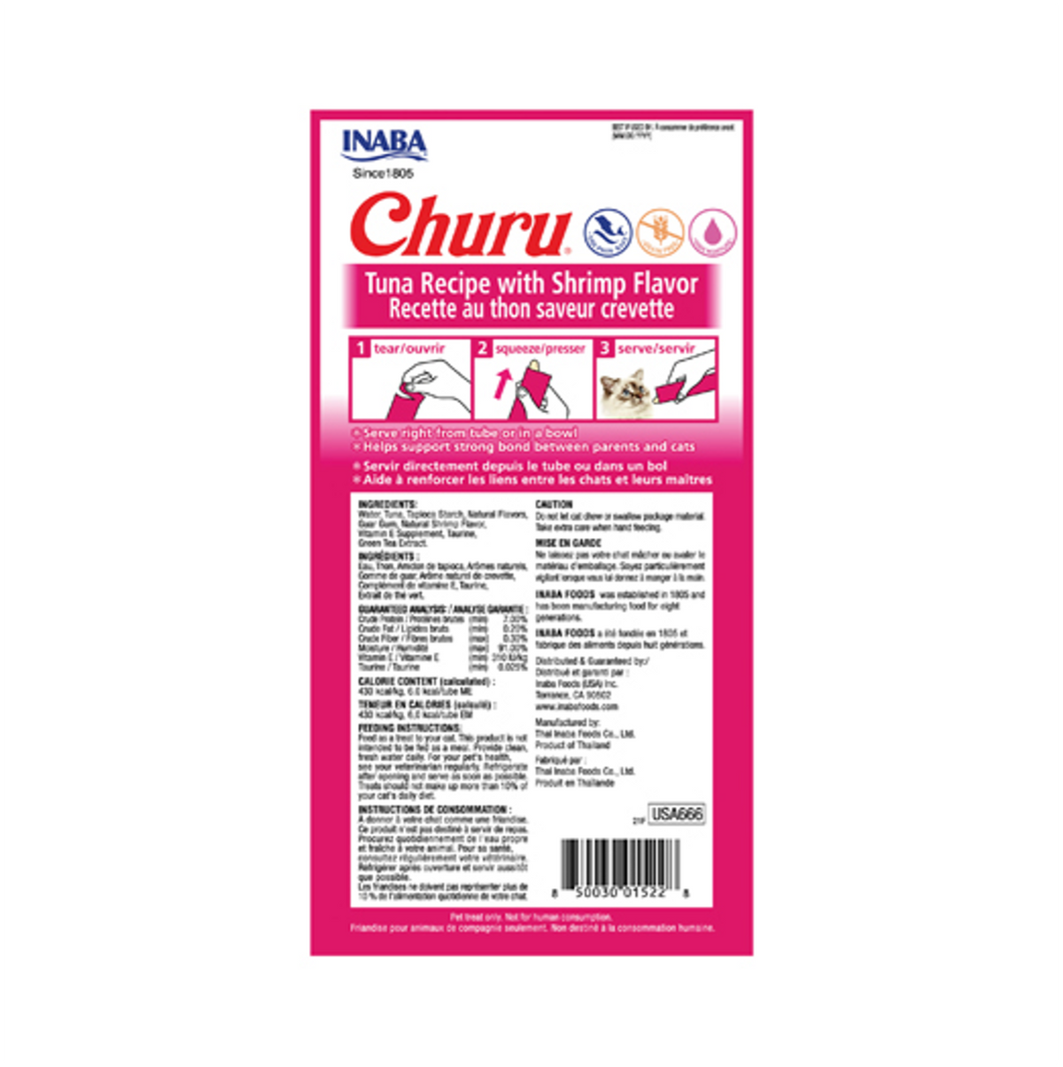 Churu Cat Tuna Recipe with Shrimp Flavor - Snacks para Gatos