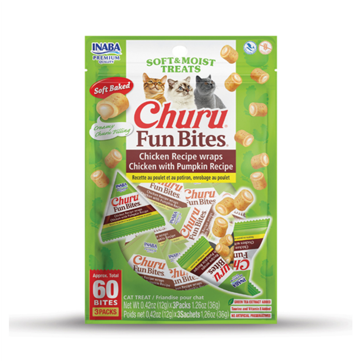 Churu Fun Bites Cat Chicken with Pumpkin Recipe - Snacks para Gatos