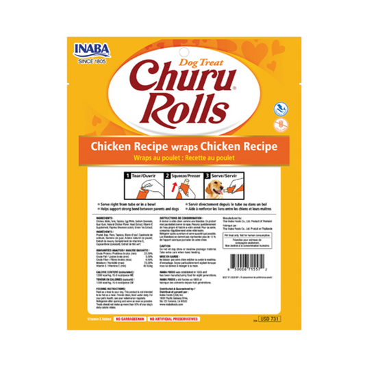 Churu Rolls Chicken - Snacks para Perros