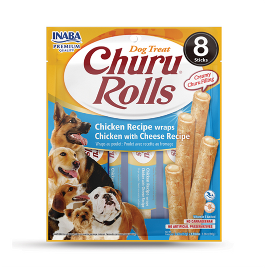 Churu Rolls Chicken with Cheese - Snacks para Perros