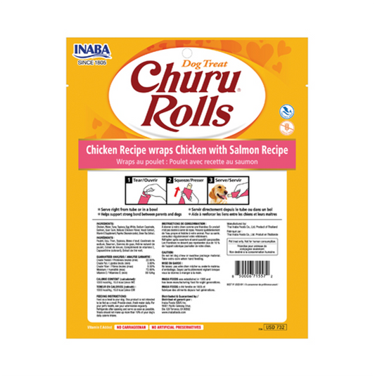 Churu Rolls Chicken with Salmon - Snacks para Perros