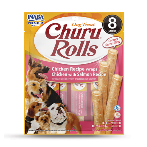 Churu Rolls Chicken with Salmon - Snacks para Perros