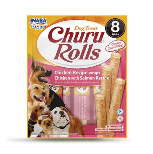 Churu Rolls Chicken with Salmon - Snacks para Perros