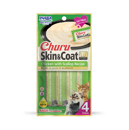 Churu Skin and Coat Chicken with Scallop Recipe - Snacks para Gatos