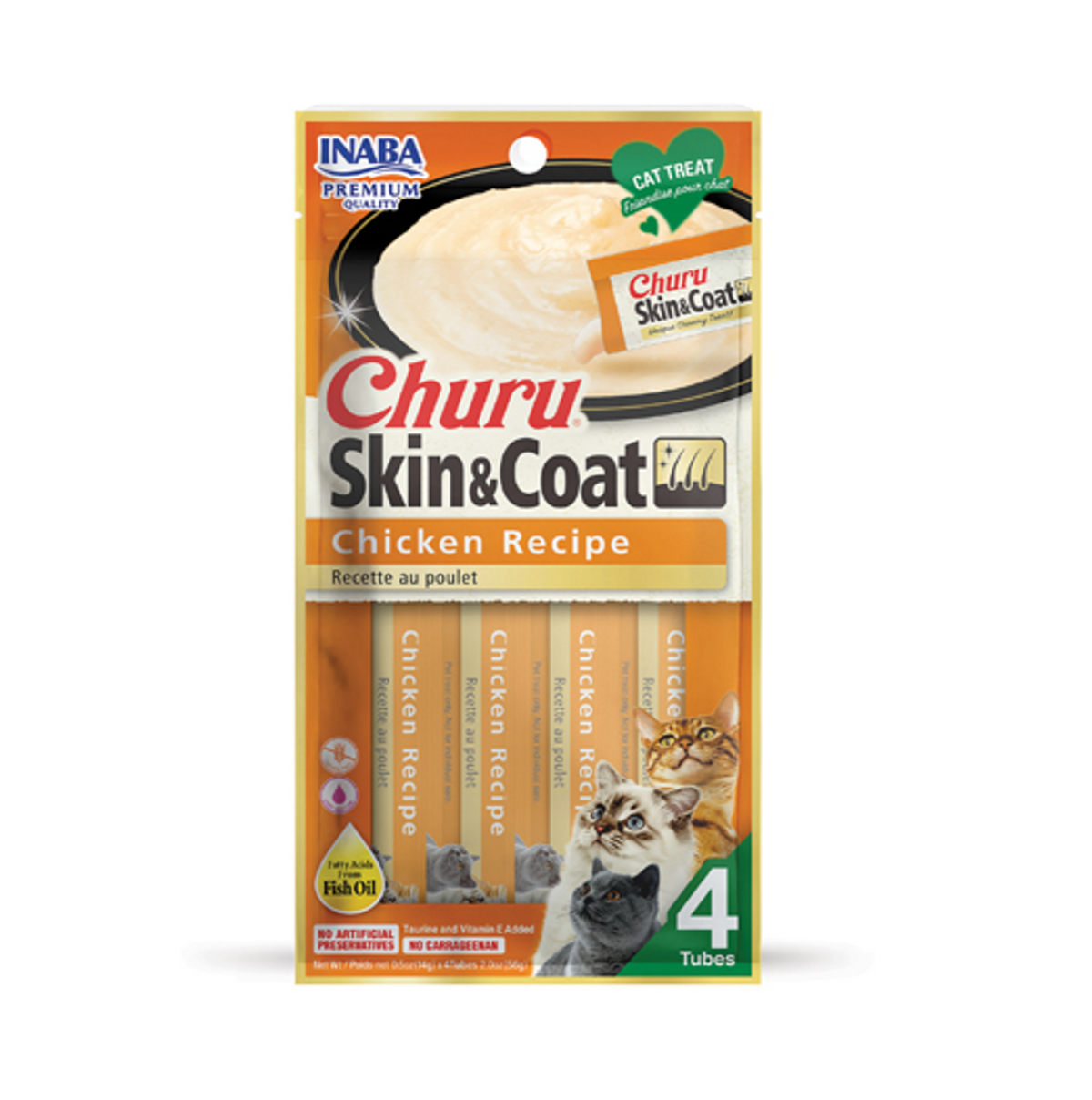 Churu Skin and Coat Chicken Recipe (4 Unidades x 56 G)
