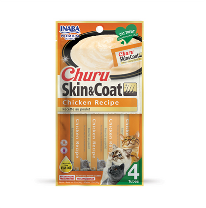 Churu Skin and Coat Chicken Recipe (4 Unidades x 56 G)