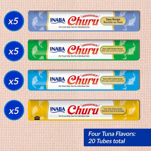 Churu Tuna Variety Box para Gatos - Snacks Líquidos para Gatos