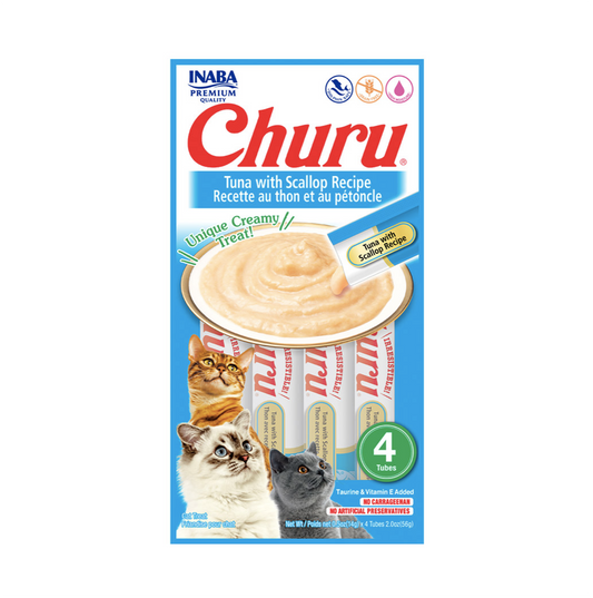 Churu Atún y Scallop - Snacks para Gatos
