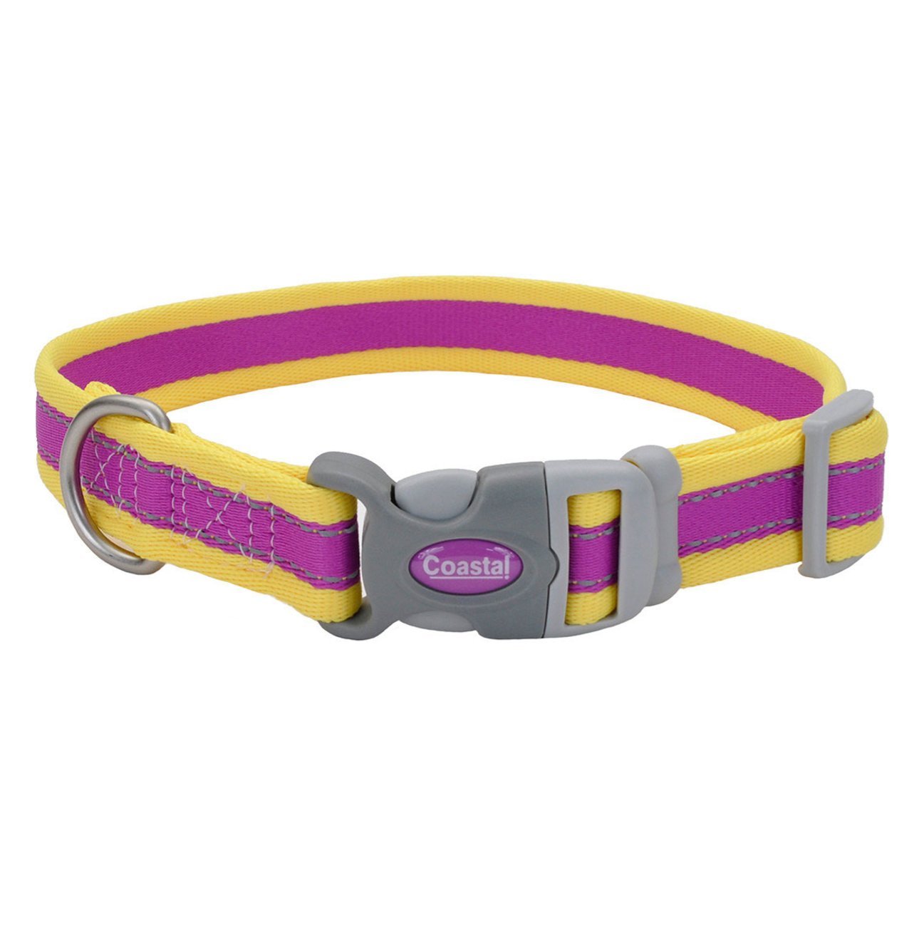 Coastal Pro Reflective Collar Purple Yellow - Collares para Perros