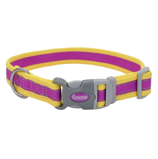 Coastal Pro Reflective Collar Purple Yellow - Collares para Perros