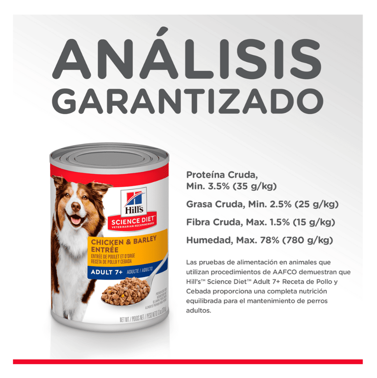 Hill's Science Diet Adult 7+ Chicken and Barley Entrée Lata - Alimento Húmedo para Perros