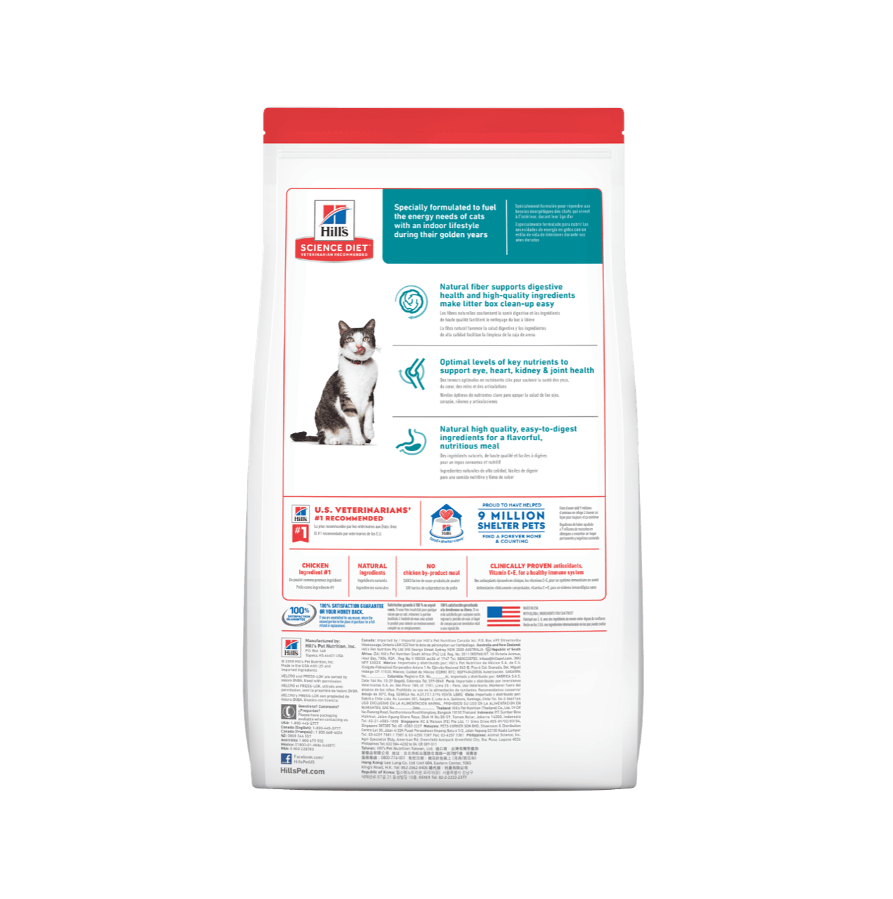 Hills Science Diet Adult 11+ Indoor - Alimento para Gatos