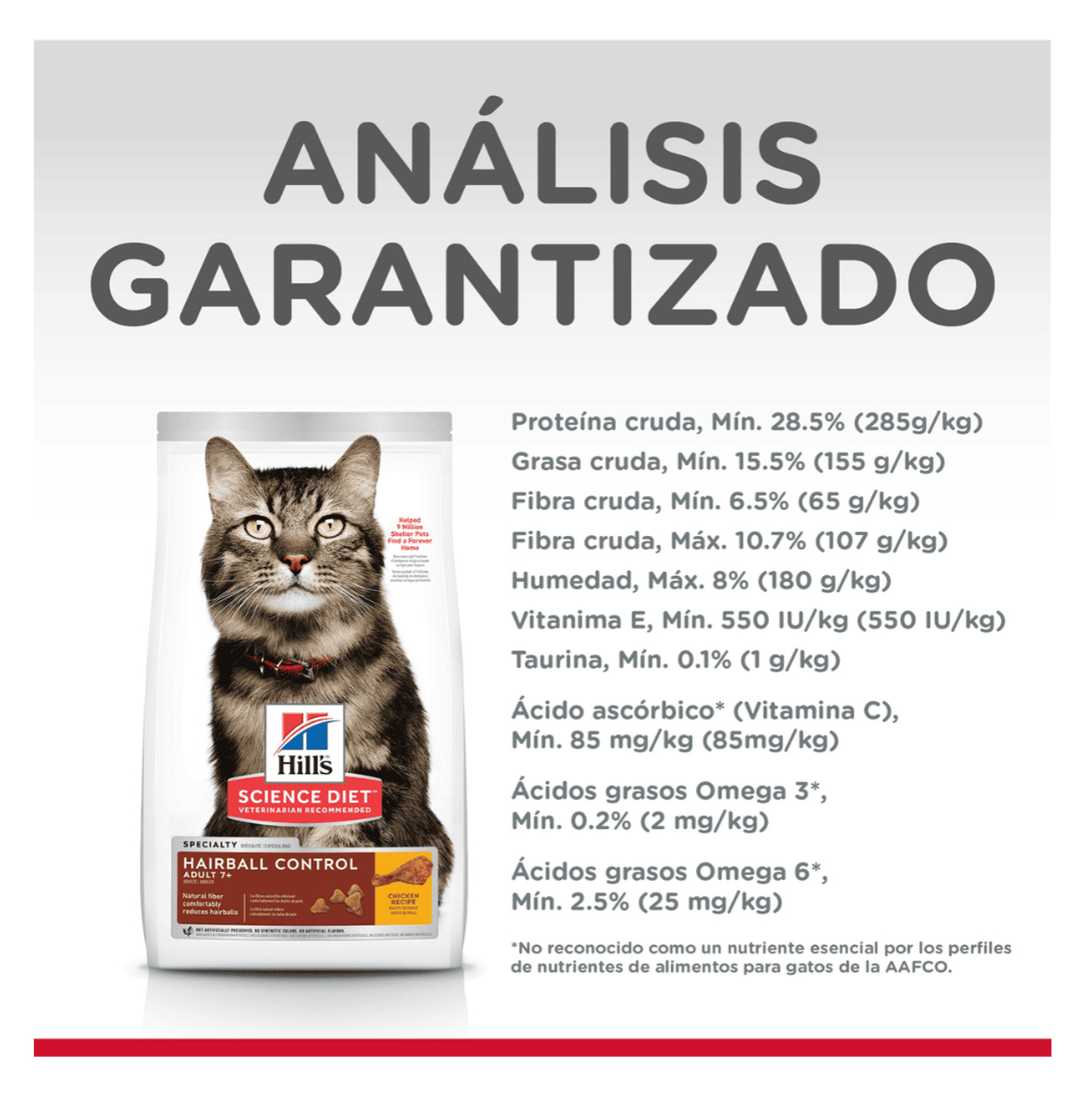 Hills Science Diet Adult 7+ Hairball Control - Alimento para Gatos