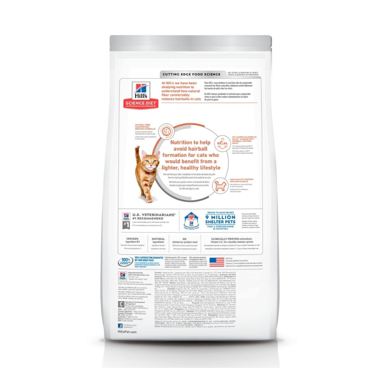 Hills Science Diet Adult Hairball Control Light - Comida para Gatos