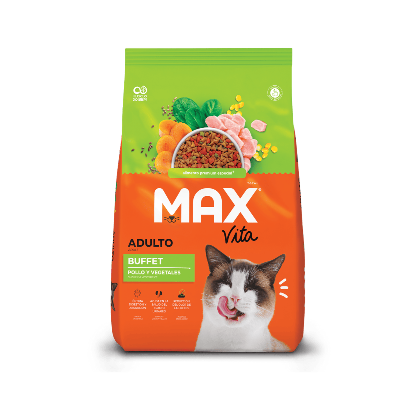 Max Vita Gato Adulto Buffet Pollo y Vegetales - Alimento para Gatos