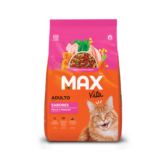 Max Vita Adultos Sabores Pollo y Pescado - Alimento para Gatos