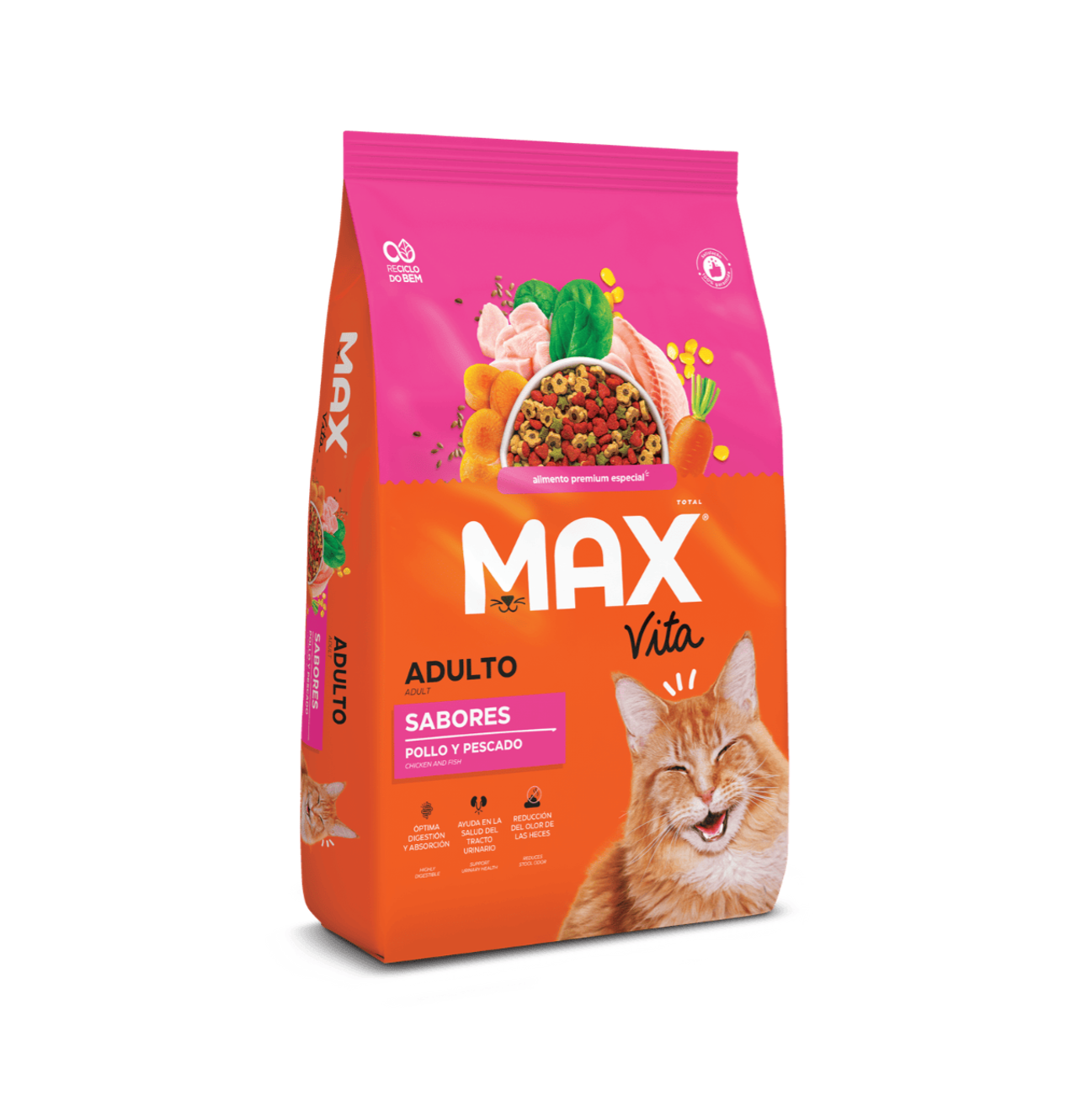 Max Vita Adultos Sabores Pollo y Pescado - Alimento para Gatos