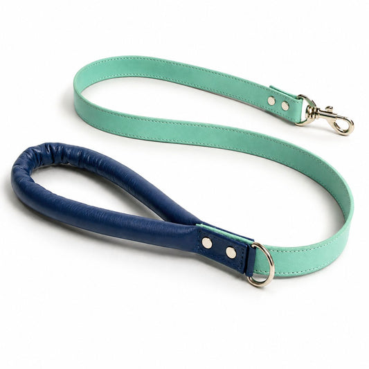 Correa Cuero Turquesa/Azul Oscuro - Correas para Perros