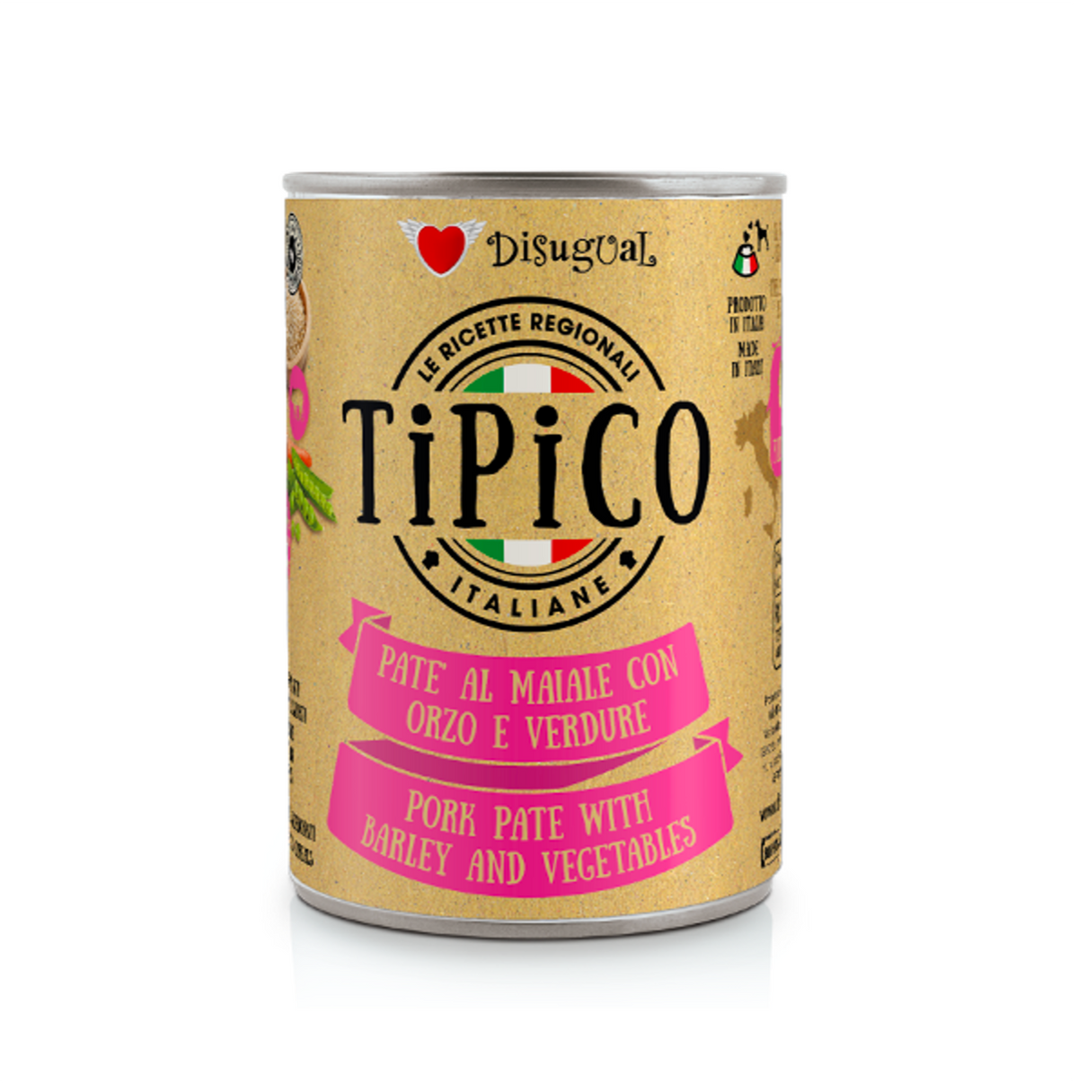 Disugual Tipico Dog Cerdo con Cebada y Verduras - Alimento para Perros
