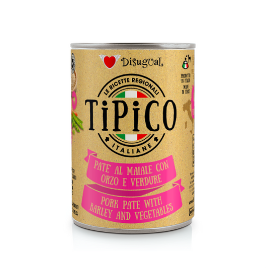Disugual Tipico Dog Cerdo con Cebada y Verduras - Alimento para Perros