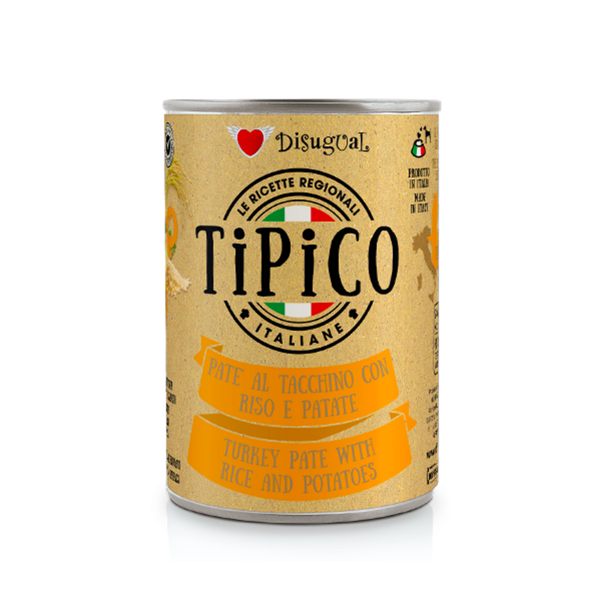 Disugual Tipico Dog Pavo con Arroz y Papas - Alimento para Perros