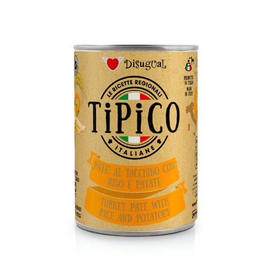 Disugual Tipico Dog Pavo con Arroz y Papas - Alimento para Perros